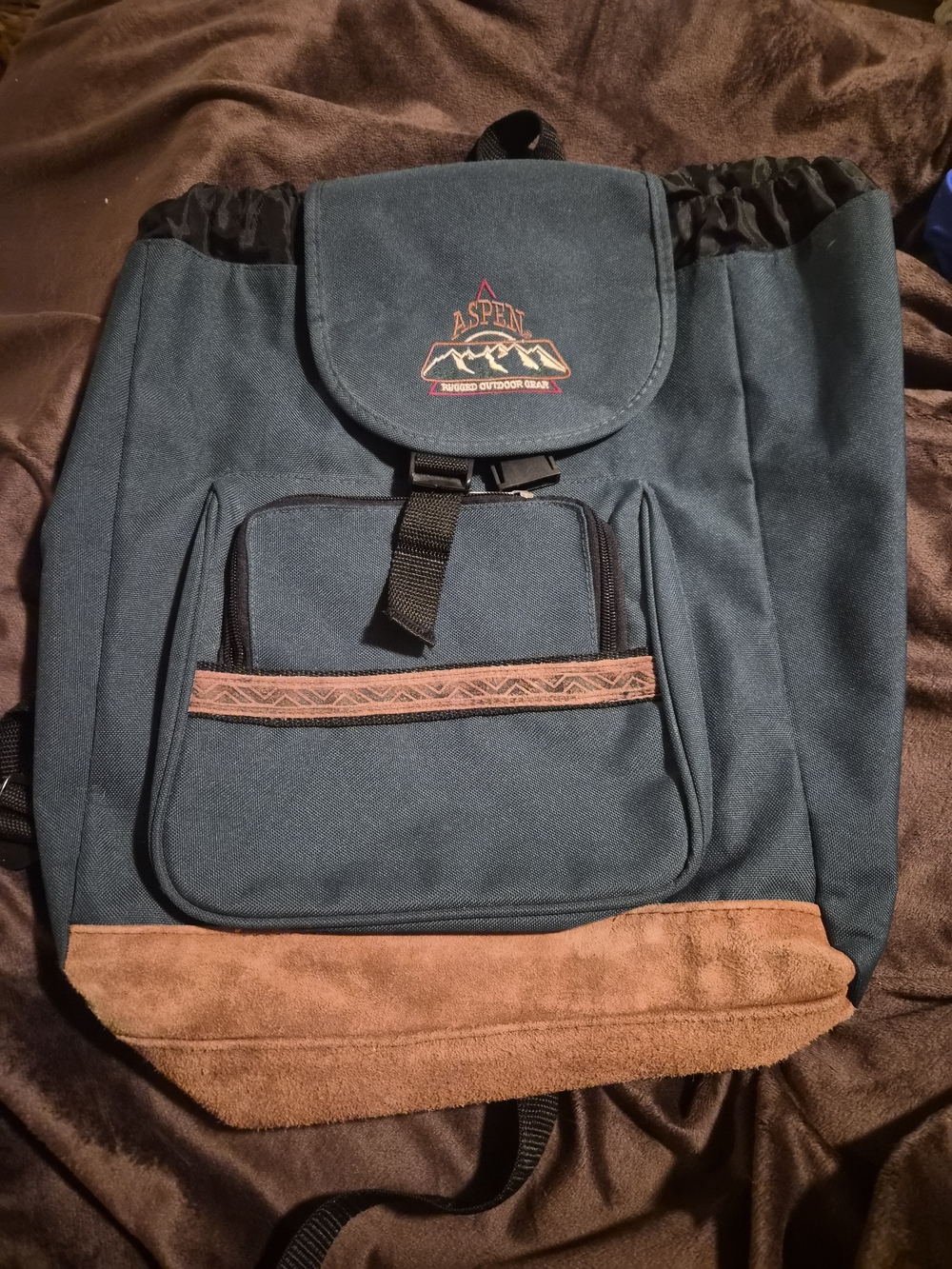 Vintage Aspen Rugged Outdoor Gear Backpack Hiking Camping Travel Bag